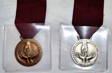 SET VECCHIE MEDAGLIE ARGENTO E BRONZO DONATORI DEL SANGUE AVIS