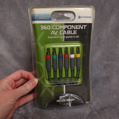 Hyperkin 360 Component AV Cable Xbox 360 HD LCD Ready New Sealed HDTV Switch