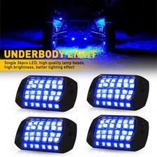 4x 36led Blue Led Car Underbody Under Underglow Neon Light Set Lamp Waterproof
