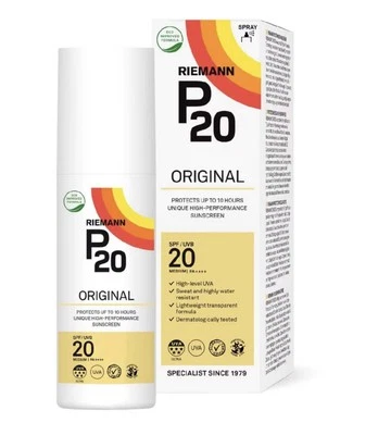 RIEMANN P20 Original Sun Protection - SPF20 Spray - 200ml - UK Geniune Stock