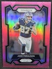 2023 Panini Prizm Jake Ferguson Pink Prizm SP #75 Dallas Cowboys