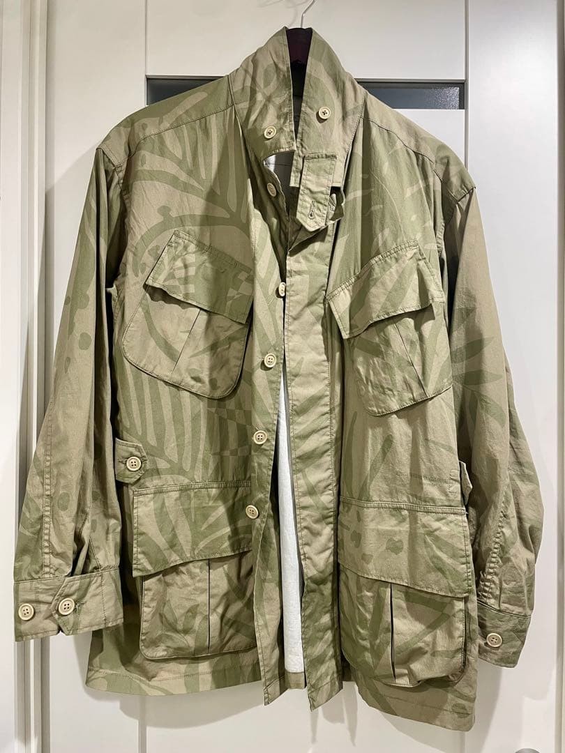 Engineered Garments BDU Jacket Leaf Print Size S … - image 1