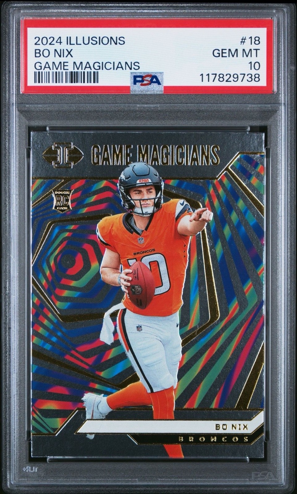 Bo Nix Panini Illusions Game Magicians #18 Base