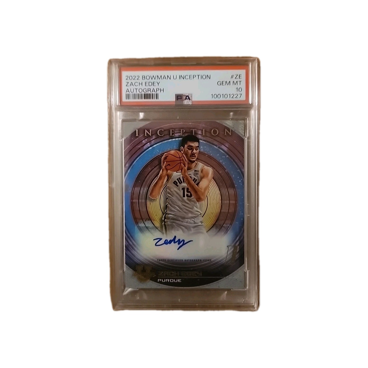 2022 Bowman U Inception #ZE Zach Edey Autograph PSA 10 Rookie Auto