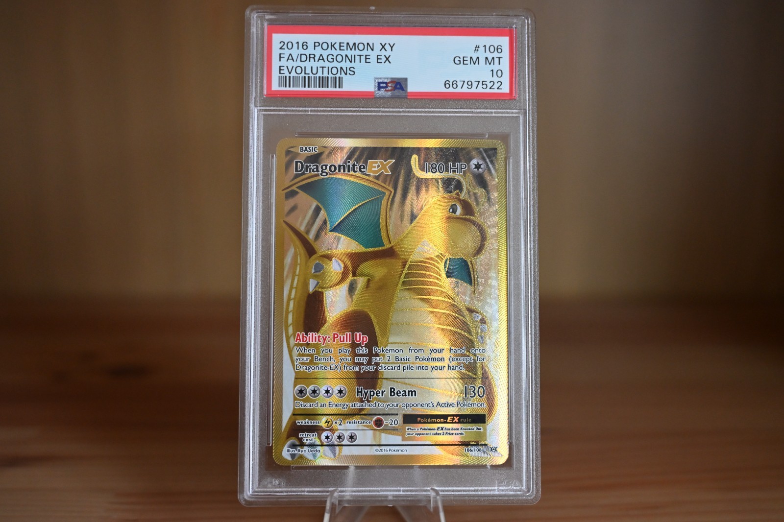 2016 Pokemon XY Evolutions Full Art Dragonite Ex #106 PSA 10 GEM MINT