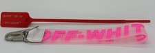 OFF-WHITE Clasp Keychain Bright Pink with Ziptie