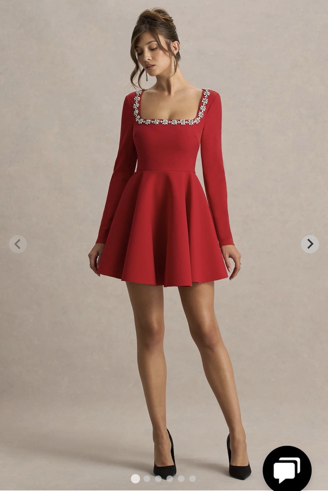Club L London Long Sleeve Embellished Dress Size 8 RRP £135