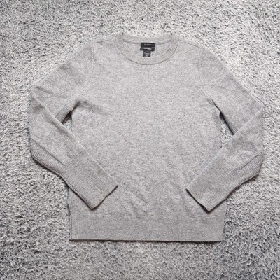 Halogen Sweater Women Small Gray Cashmere Stretch Classiccore Casual Long Sleeve