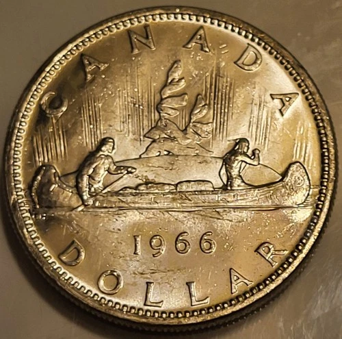 1966 80% Silver Canadian Canada Silver Dollar! Beautiful Coin