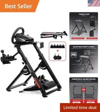 Compact Foldable Wheel Stand with Adjustable Height - Ideal for Enthusiasts