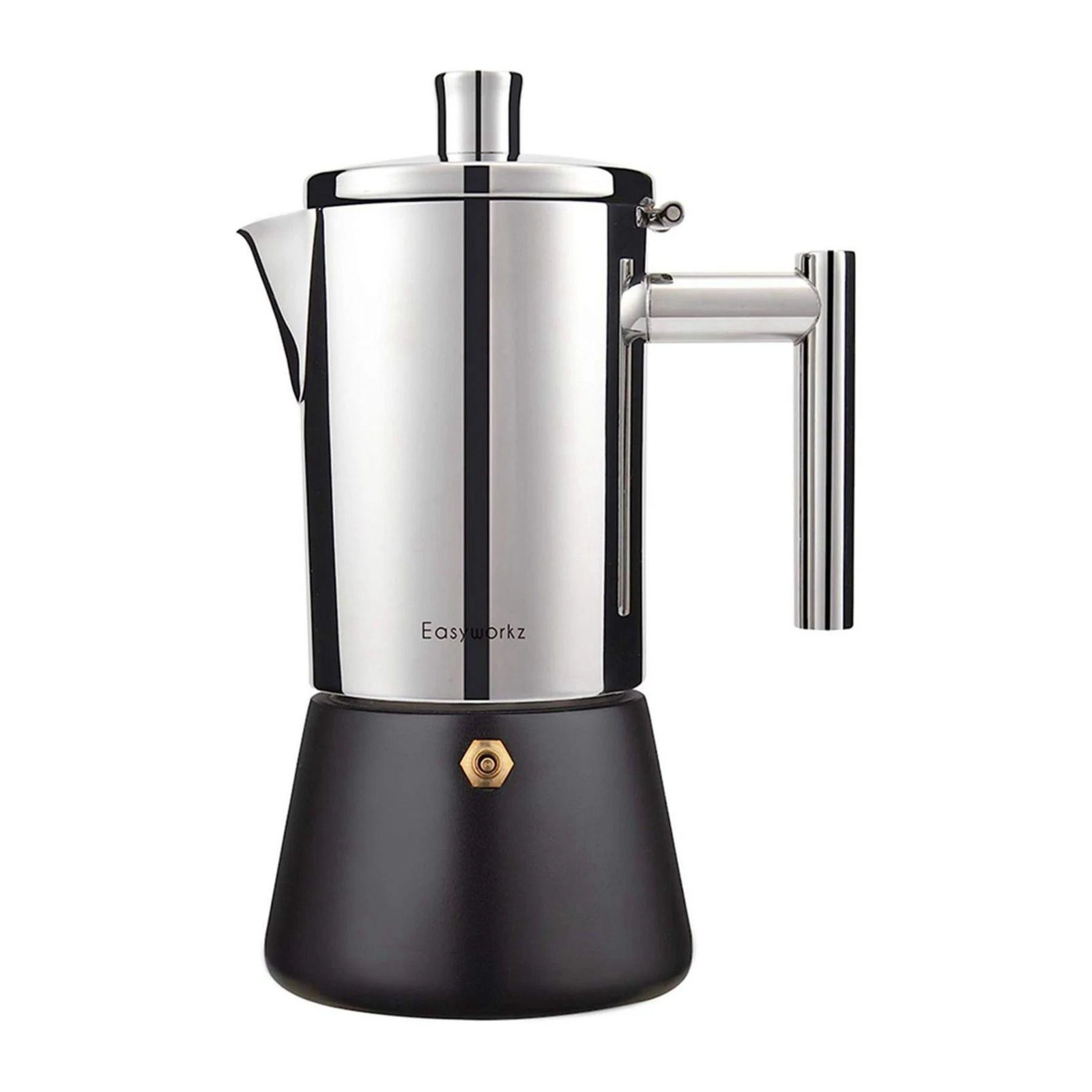 Easyworkz stainless steel Diego espresso maker Italian stovetop brewer elite.