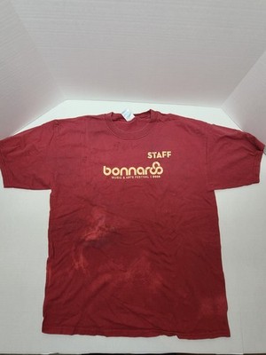 Bonnaroo 2006 Staff Shirt Mens XL Red Anvil Music Festival Concert Tee Vintage