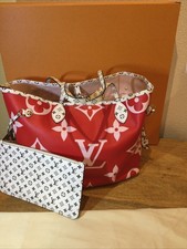 Louis Vuitton Neverfull MM Giant Monogram Rouge ❤️ inkl. Pochette Fullset