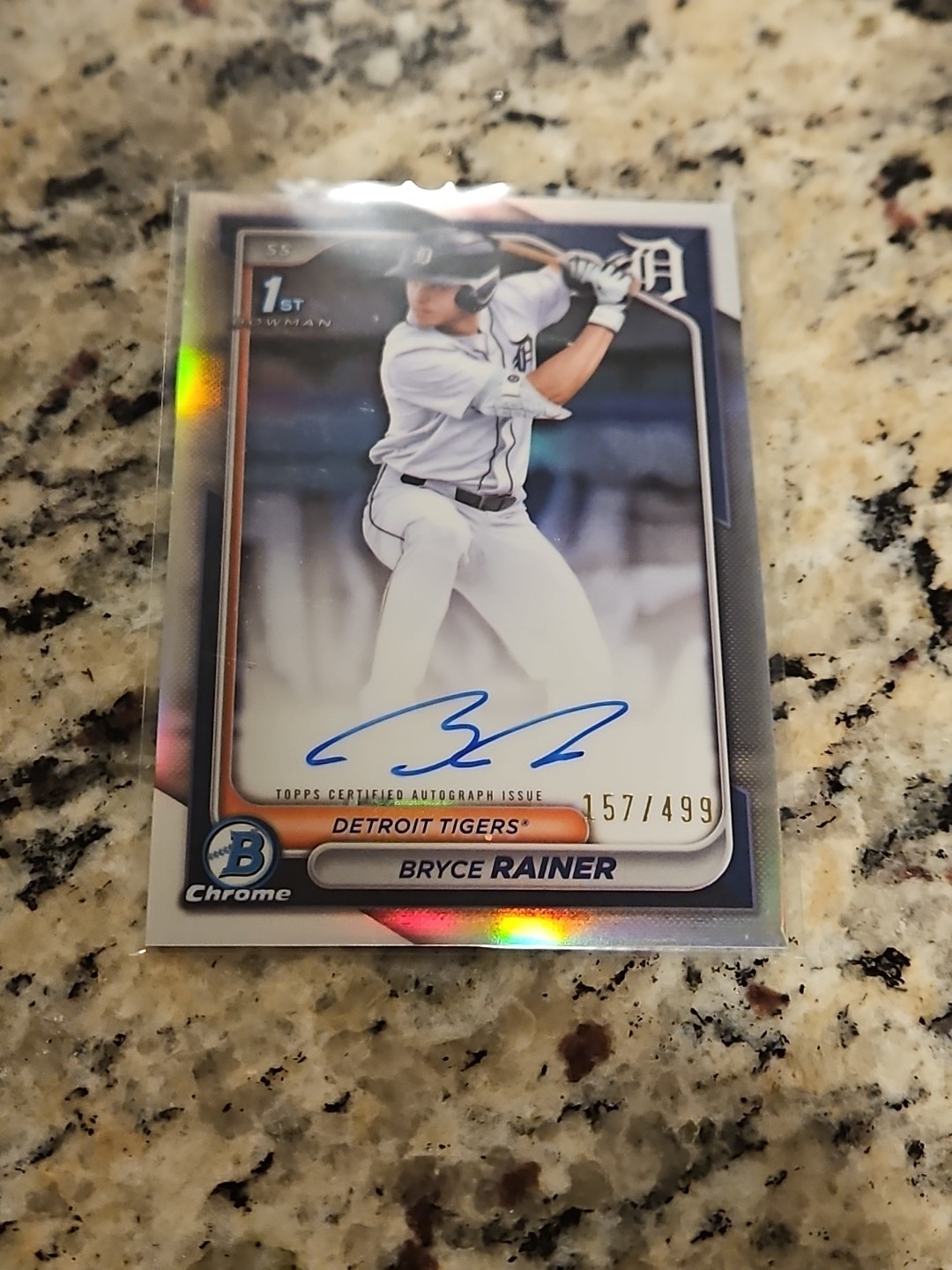 2024 Bowman Draft Chrome Prospect Autographs Bryce Rainer #CPA-BR Refractor /499