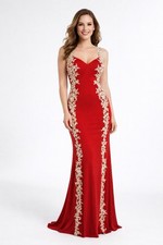 BEYOND BY JOVANI Sleeveless Illusion Jersey and Lace Prom Pageant Dress Size 0