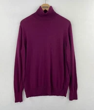 JW Anderson Unique XXL 2X Sweater Wool Turtleneck Purple Pullover Womens A37-09