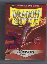  Dragon Shield Matte Crimson (100) Shield Sleeves Free Shipping