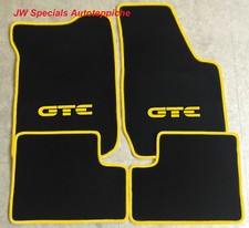 Autoteppich Fußmatten für Opel Kadett D und GTE schwarz gelb 1979-85 Neu 4tlg.