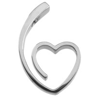 14k White Gold Open Heart Slide Charm - 10x20mm on sale 14k White Gold Open Heart Slide Charm - 10x20mm on sale