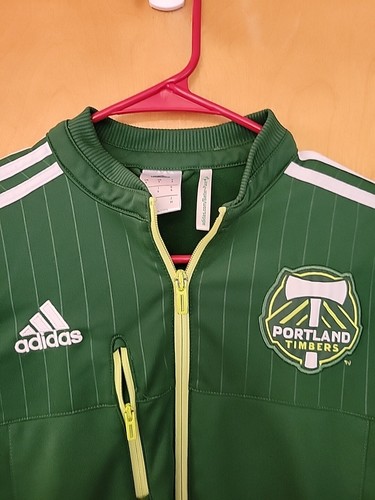 Portland Timbers Adidas Track Jacket Warm Up Jacket MLS Men's S Small Green - Picture 2 of 6