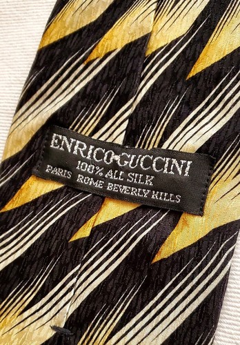Vintage 100% Silk Enrico Guccini Tie - Picture 2 of 6