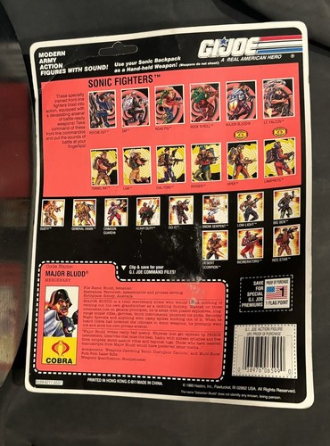 GI Joe MAJOR BLUDD Action Figure HIGH GRADE Factory Sealed MOC 1990 Vintage - Picture 2 of 2