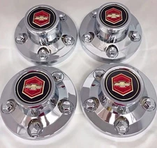 NEW 1978 1979 1980 1981 Chevy EL CAMINO MALIBU Wheel CHROME Center Hub Cap Set