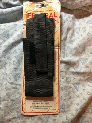 Federal Caseworks Cell Phone Pouch, Holster Black Canvas
