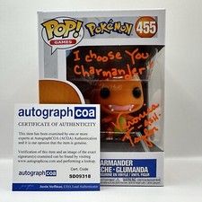 Veronica Taylor SIGNED Ash Voice Actor Pokemon Signed Charmander Funko Pop ACOA