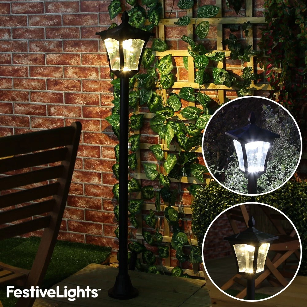 1.2m Solar Single Head LED Metal Lamp Post Outdoor Security Light