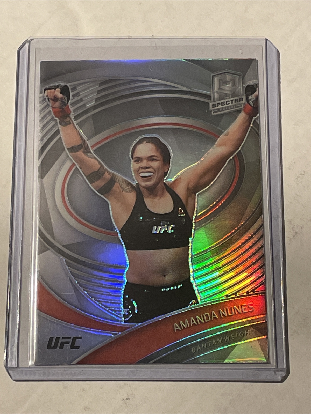 Amanda Nunes UFC 2021 Panini Spectra Silver Prizm Card #287 Champion 🇧🇷
