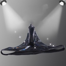 Men Shorts Latex Ammonia Dazzling Black Briefs with Penis Sheath Fetish Cosplay