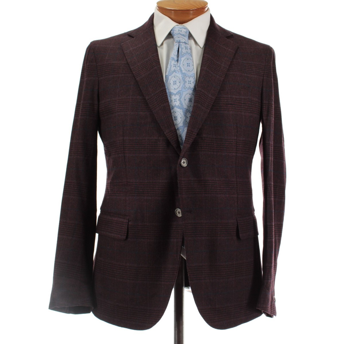 Veste En Laine Mélangée Eleventy Taille 50 (40 US) - Chevrons Violet, état Neuf Sans étiquette