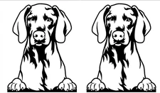 Weimaraner Dog Black Vinyl Decal Car Truck Window Laptop Notebook Tablet Tumbler
