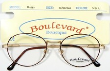 NEW Boulevard Boutique B4080 MDA DEMI AMBER /GOLD EYEGLASSES GLASSES 50-18-140mm