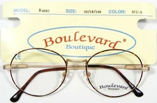 NEW Boulevard Boutique B4080 MDA DEMI AMBER /GOLD EYEGLASSES GLASSES 50-18-140mm