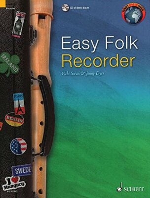 Easy Folk Recorder 52 Tunes! Vicki Swan & Jonny Dyer Book Cd NEW!