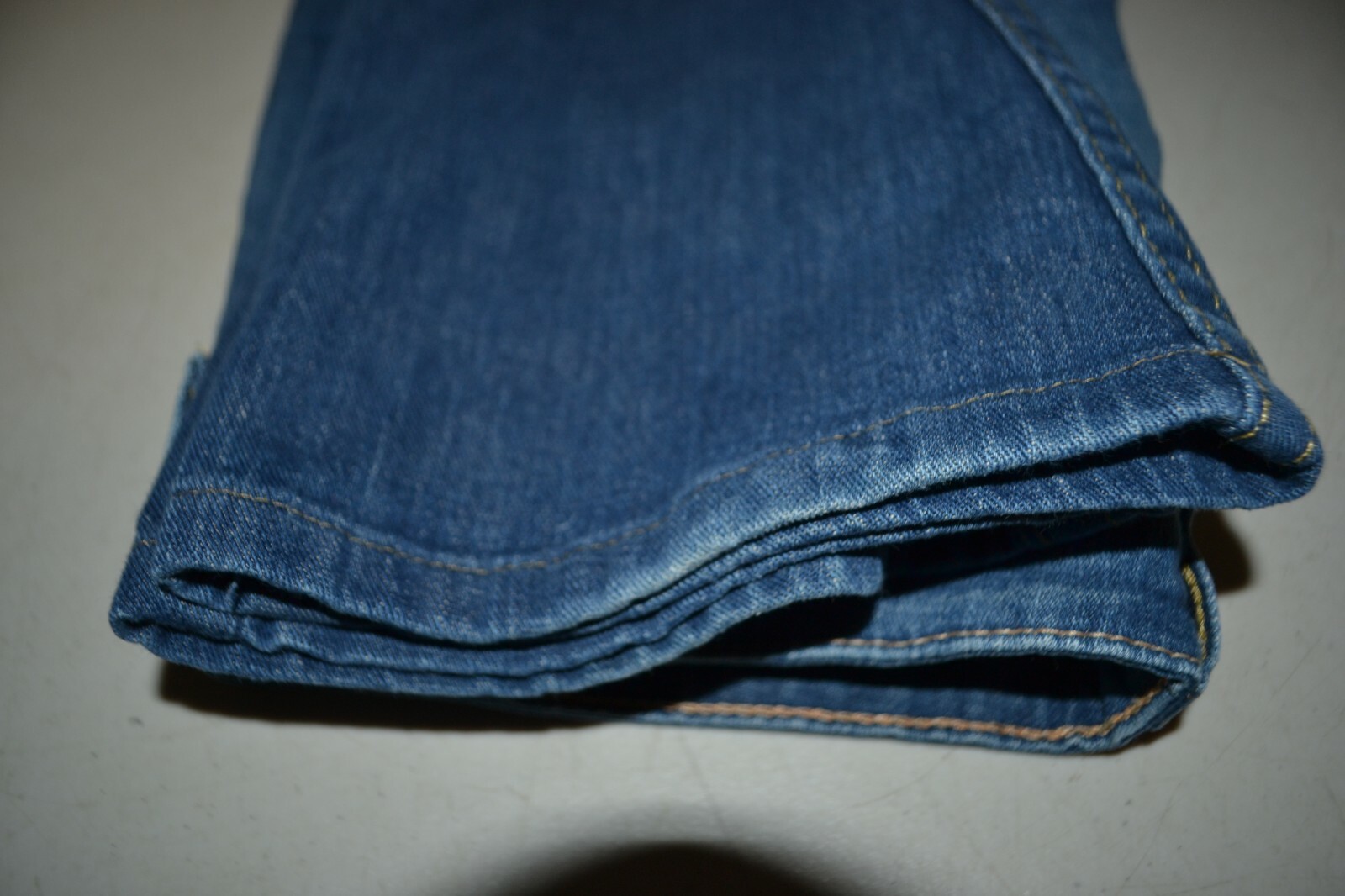 True Religion Women's Straight No Pocket Flaps Blue Denim Jeans Sz 32x30 thumbnail 12