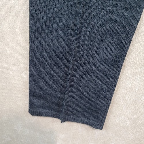 Dylani Knitwear Womens Black Knit Tapered High Waist Pants Size Large Nwt - Picture 2 of 17