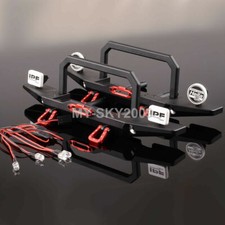 Paraurti anteriore in alluminio con supporto verricello e secchi luce adatto per RC Traxxas TRX-4 TRX4