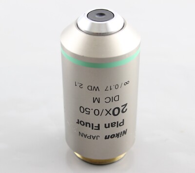 Nikon Plan Fluor 20x 0.50 DIC M Microscope Objective Eclipse E & i ...