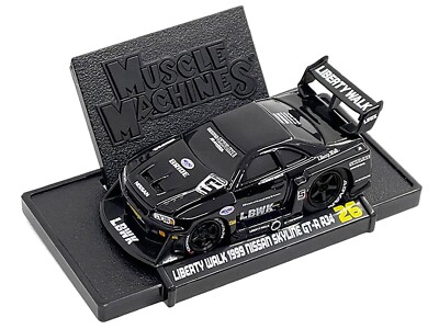 1999 NISSAN SKYLINE GT-R R34 #5 LIBERTY WALK BLACK 1/64 BY