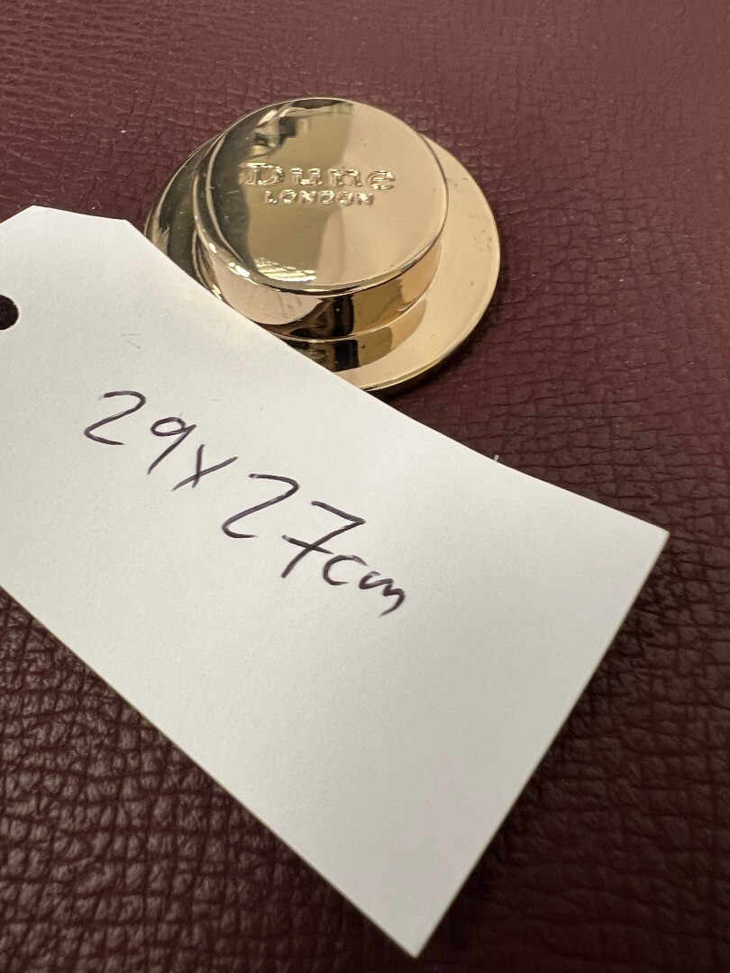 DUNE LONDON Taupe Maroon Faux Leather Double Strap Shoulder Bag Handbag