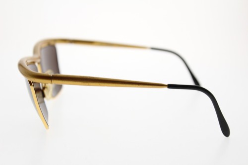 VTG Gianfranco Ferre' 32/N 512 Sunglasses Alutanium Gold Top Bar Aviator Italy - Picture 4 of 11