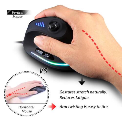 ZELOTES C-18 11 Buttons 10000DPI Adjustable Vertical Mouse RGB Optical Ergonomic - Picture 6 of 7