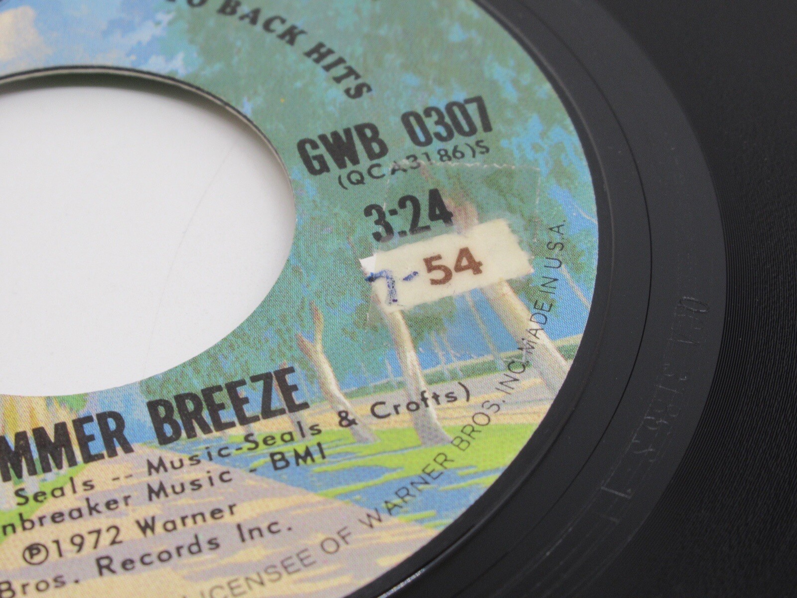 Seals & Crofts Summer Breeze / Hummingbird 1972 Warner Bros. 45 RPM