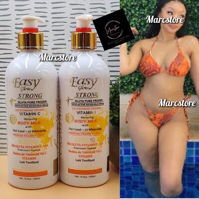 X2   Original Easy Glow Glutathione Vitamin C Toning Body Milk  500ml (2 Pcs)