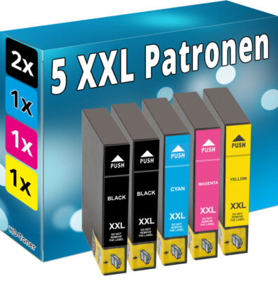 5 XL TINTE PATRONEN für EPSON XP33 XP225 XP313 XP322 XP325 XP413 XP422 XP425