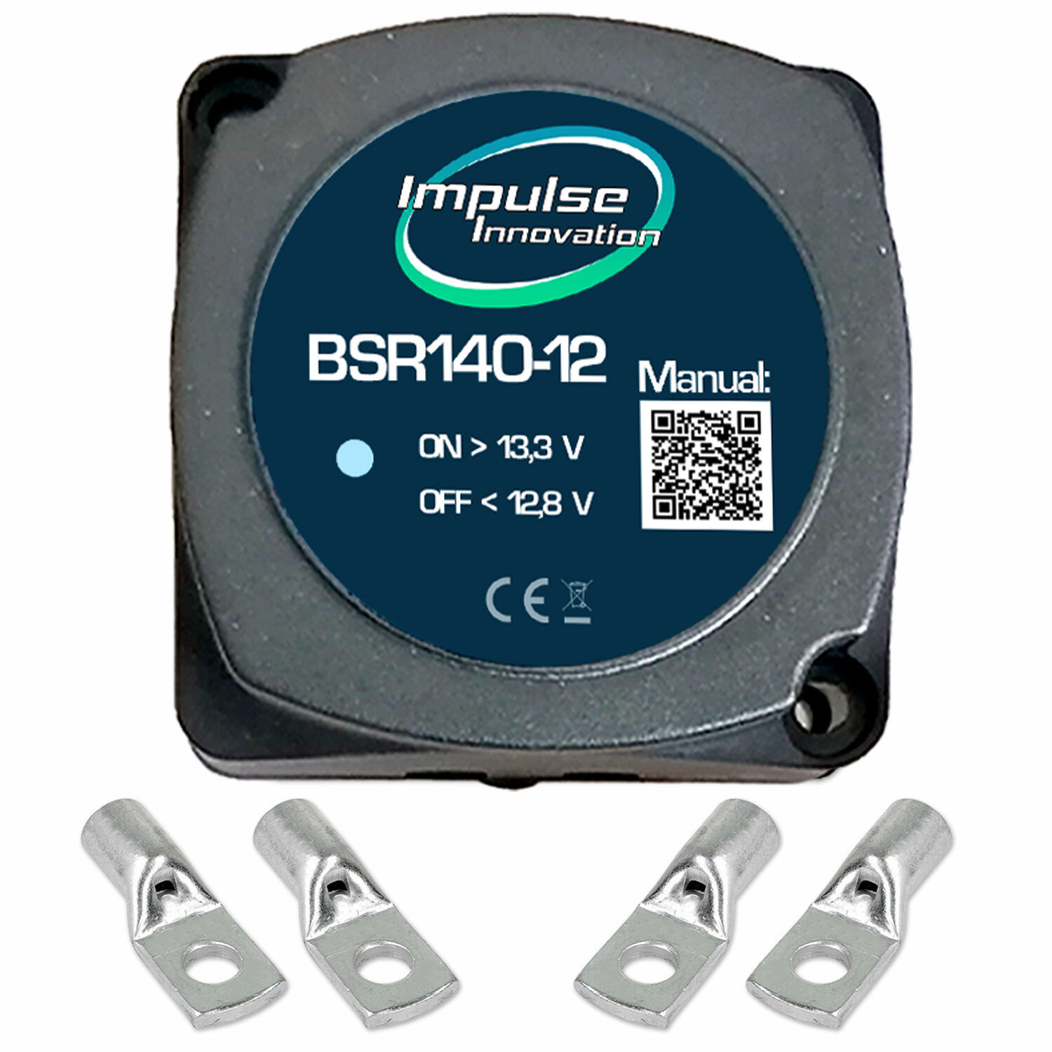 Relé de desconexión de batería automático BSR 12V 140A VSR juego de zapatas de cable 16 mm² relé de carga