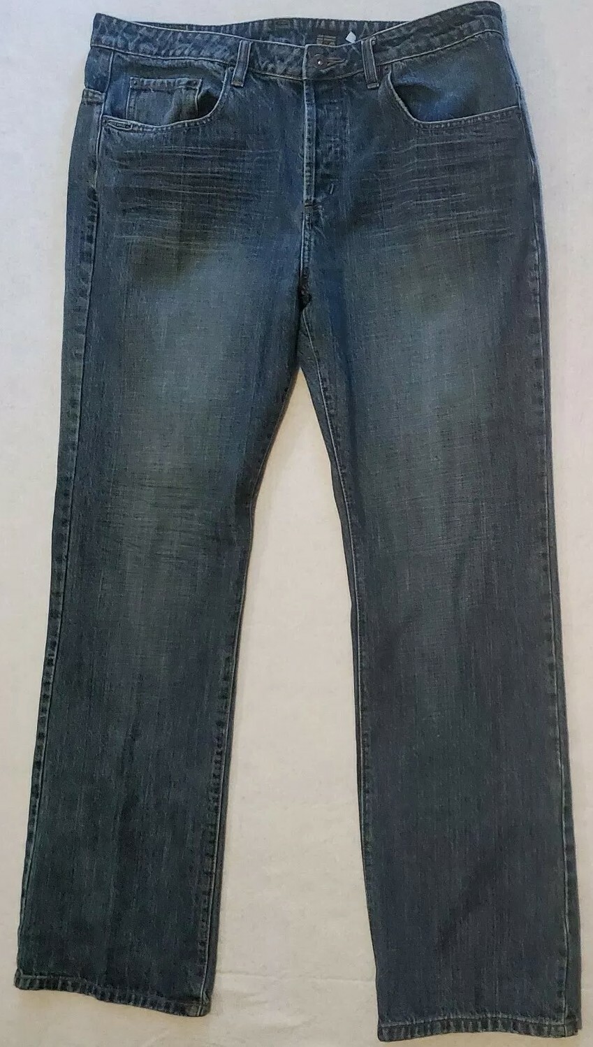 's Size 38 X 34 Driven Denim Jeans 100% Cotton Button Fly *h